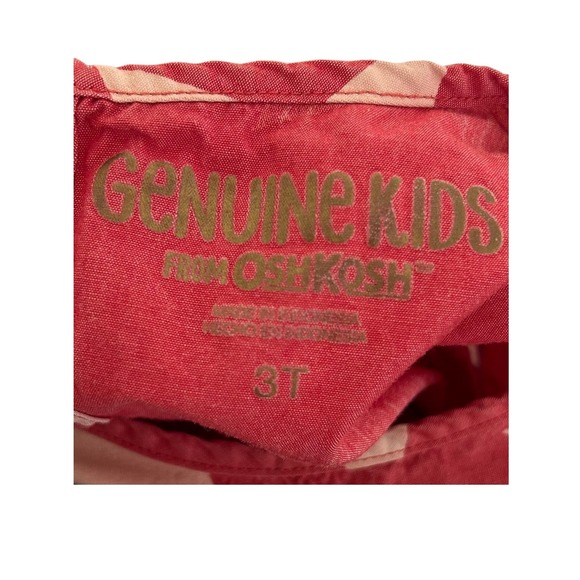 Genuine Kids Girls Red Star Print Scalloped Hem Short Sleeve Top 4th of July - Picture 3 of 3